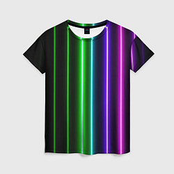 Футболка женская Neon lines, цвет: 3D-принт