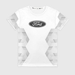 Футболка женская Ford white poly, цвет: 3D-принт