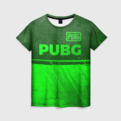 Футболка женская PUBG - green gradient посередине, цвет: 3D-принт