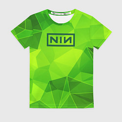 Женская футболка Nine Inch Nails green poly