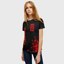 Футболка женская Paramore - red gradient вертикально, цвет: 3D-принт — фото 2