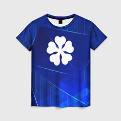 Женская футболка Black Clover blue poly