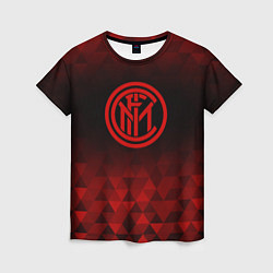 Футболка женская Inter red poly, цвет: 3D-принт