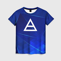 Женская футболка Thirty Seconds to Mars blue poly