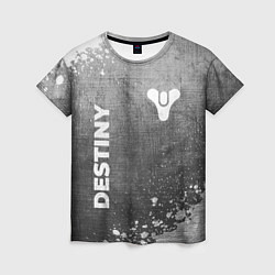 Женская футболка Destiny - grey gradient вертикально