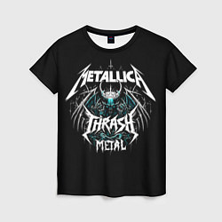 Футболка женская Metallica group - thrash metal style, цвет: 3D-принт