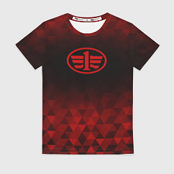 Женская футболка FAW red poly