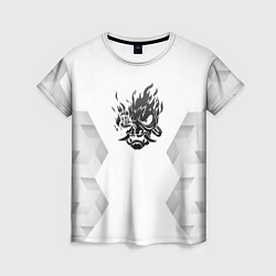 Женская футболка Cyberpunk 2077 white poly