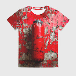 Футболка женская Красная боксерская груша, цвет: 3D-принт