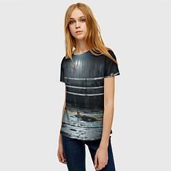 Футболка женская Черный ринг, цвет: 3D-принт — фото 2