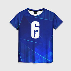 Женская футболка Rainbow Six blue poly