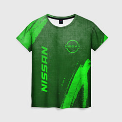 Футболка женская Nissan - green gradient вертикально, цвет: 3D-принт