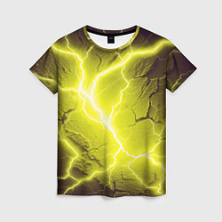 Женская футболка Color yellow black