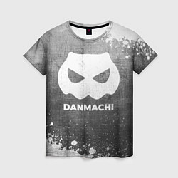 Женская футболка DanMachi - grey gradient