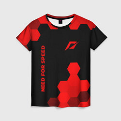Женская футболка Need for Speed - red gradient вертикально
