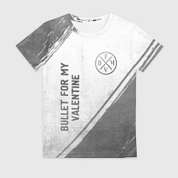 Женская футболка Bullet For My Valentine - white gradient вертикаль
