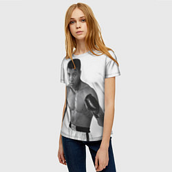 Футболка женская Молодой Мухаммед Али, цвет: 3D-принт — фото 2