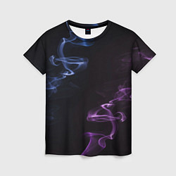 Футболка женская Color black blue pink, цвет: 3D-принт