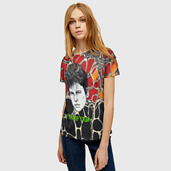 Футболка женская Сектор Газа рисованный портрет Юры Хоя, цвет: 3D-принт — фото 2