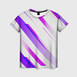 Футболка женская Color white pink, цвет: 3D-принт