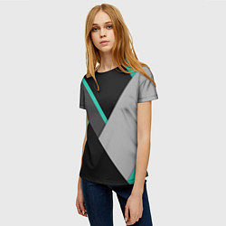 Футболка женская Multicoloured, цвет: 3D-принт — фото 2
