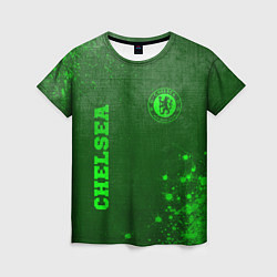Футболка женская Chelsea - green gradient вертикально, цвет: 3D-принт