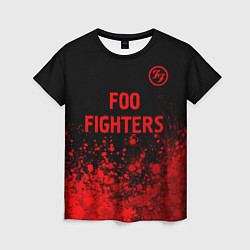 Футболка женская Foo Fighters - red gradient посередине, цвет: 3D-принт