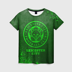 Женская футболка Leicester City - green gradient