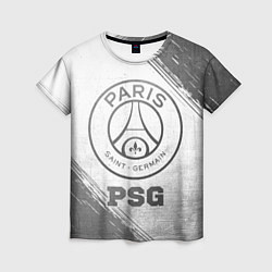 Женская футболка PSG - white gradient