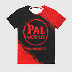 Женская футболка Palworld - red gradient