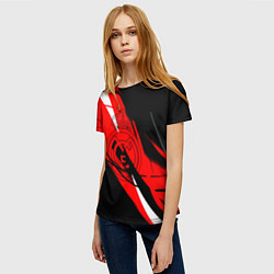 Футболка женская Real Madrid текстура, цвет: 3D-принт — фото 2