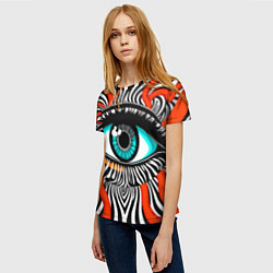 Футболка женская Глаз, цвет: 3D-принт — фото 2