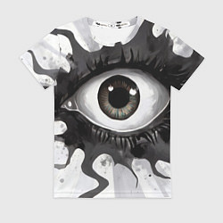 Футболка женская Глаз и щупальца - психоделика, цвет: 3D-принт