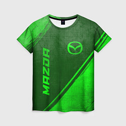 Футболка женская Mazda - green gradient вертикально, цвет: 3D-принт