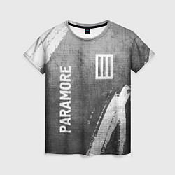 Футболка женская Paramore - grey gradient вертикально, цвет: 3D-принт