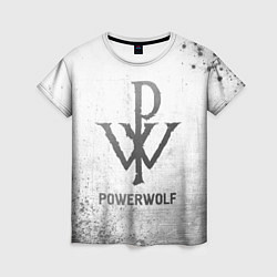 Футболка женская Powerwolf - white gradient, цвет: 3D-принт