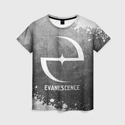 Женская футболка Evanescence - grey gradient