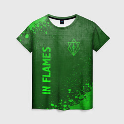 Футболка женская In Flames - green gradient вертикально, цвет: 3D-принт