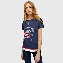 Футболка женская Columbus Blue Jackets - NHL team, цвет: 3D-принт — фото 2