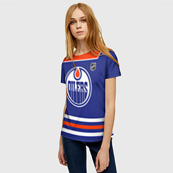 Футболка женская Edmonton Oilers - NHL team, цвет: 3D-принт — фото 2