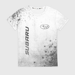 Футболка женская Subaru - white gradient вертикально, цвет: 3D-принт
