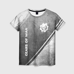 Футболка женская Gears of War - grey gradient вертикально, цвет: 3D-принт