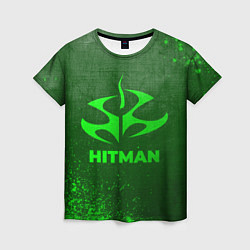 Футболка женская Hitman - green gradient, цвет: 3D-принт