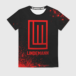 Футболка женская Lindemann - red gradient, цвет: 3D-принт