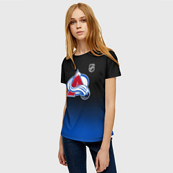 Футболка женская Колорадо Эвеланш - градиент, цвет: 3D-принт — фото 2