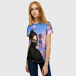 Футболка женская Ниндзя Билли Айлиш, цвет: 3D-принт — фото 2