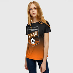 Футболка женская ФК Урал - градиент, цвет: 3D-принт — фото 2