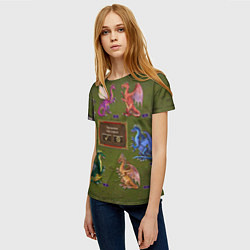 Футболка женская HOMM3 Dragons Battle 1, цвет: 3D-принт — фото 2