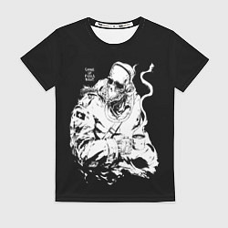 Футболка женская Скелет с кружкой, цвет: 3D-принт