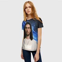 Футболка женская Bones глаза закрыты, цвет: 3D-принт — фото 2